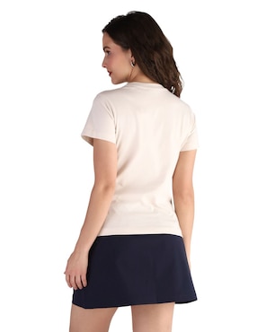 Playera manga corta Guess cuello redondo para mujer
