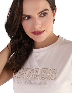 Playera manga corta Guess cuello redondo para mujer