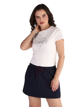 Playera manga corta Guess cuello redondo para mujer