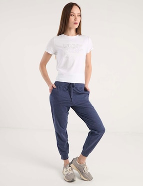 Playera manga corta Dkny cuello redondo para mujer