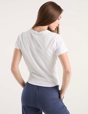 Playera manga corta Dkny cuello redondo para mujer