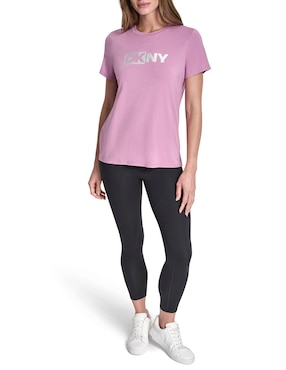 Playera manga corta DKNY cuello redondo para mujer
