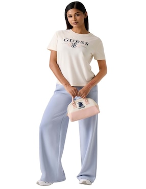 Playera manga corta Guess cuello redondo para mujer