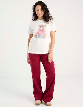 Playera manga corta Guess cuello redondo para mujer
