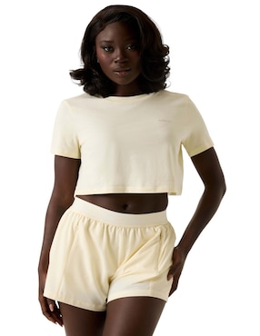 Playera manga corta Guess cuello redondo para mujer