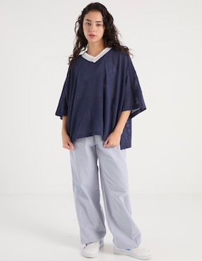 Playera manga 3/4 Offline by Aerie cuello V para mujer