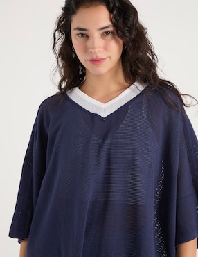 Playera manga 3/4 Offline by Aerie cuello V para mujer