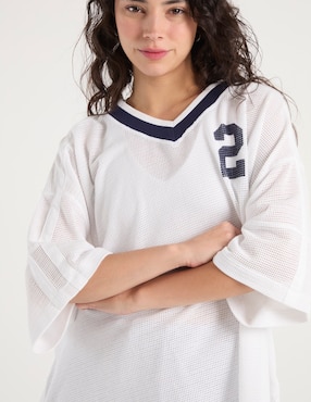 Playera manga 3/4 Offline By Aerie cuello V para mujer