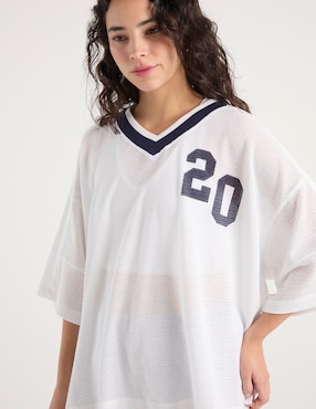 Playera manga 3/4 Offline By Aerie cuello V para mujer