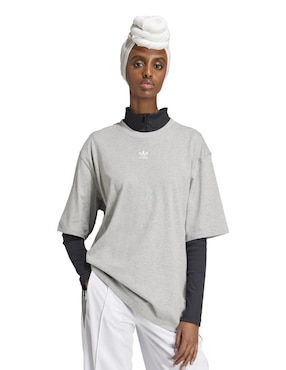 Playera manga al codo Adidas Originals cuello redondo para mujer
