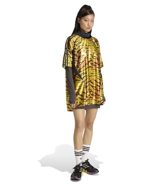 Vestido corto casual Adidas Originals F50 AOP JSY para mujer