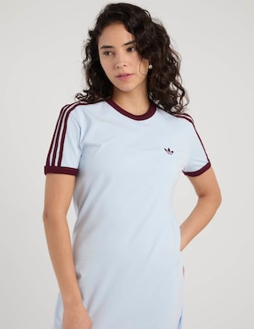 Vestido crop casual Adidas Originals 3 stripes para mujer