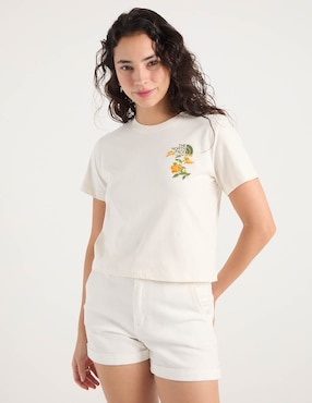 Playera manga corta The North Face Flora cuello redondo para mujer