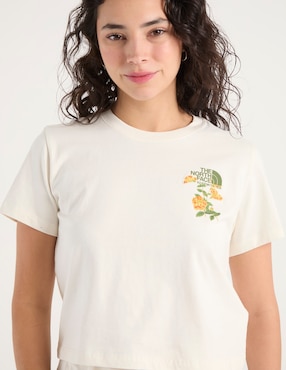 Playera manga corta The North Face Flora cuello redondo para mujer