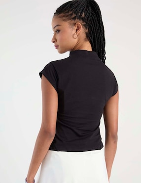Playera manga corta Puma cuello alto para mujer