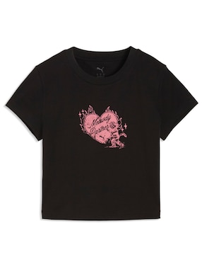 Playera manga corta Puma cuello redondo para mujer