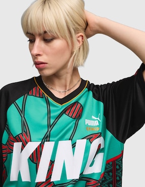 Playera manga al codo Puma cuello redondo para mujer