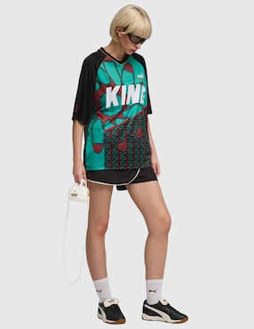Playera manga al codo Puma cuello redondo para mujer