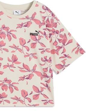 Playera manga corta Puma Ess Nature 2.0 cuello redondo para mujer