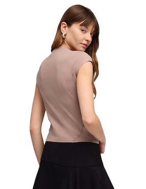 Playera manga corta Puma cuello alto para mujer