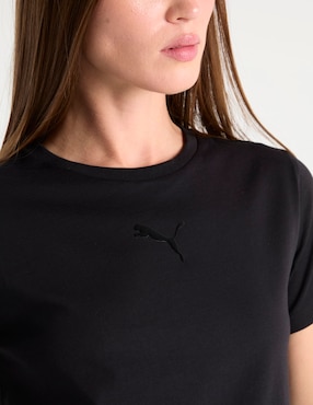 Playera manga corta Puma Ess Elevated cuello redondo para mujer