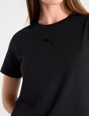 Playera manga corta Puma Ess Elevated cuello redondo para mujer