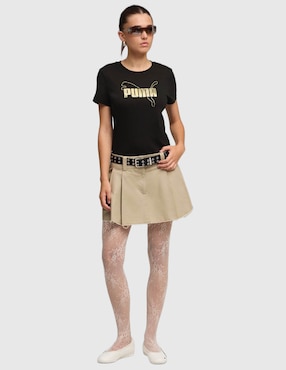Playera manga corta Puma cuello redondo para mujer