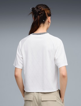 Playera manga corta Puma cuello V para mujer