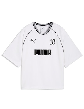 Playera manga corta Puma cuello V para mujer