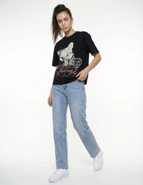 Playera manga corta Puma cuello redondo para mujer