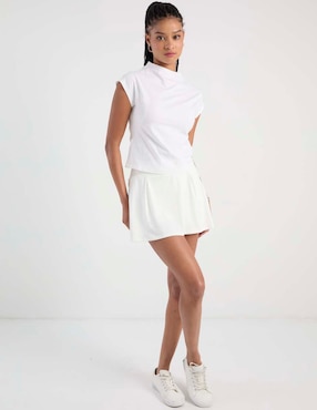 Playera manga corta Puma cuello alto para mujer