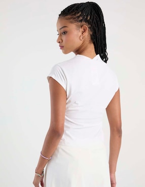 Playera manga corta Puma cuello alto para mujer
