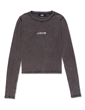 Playera manga larga Vans cuello redondo para mujer