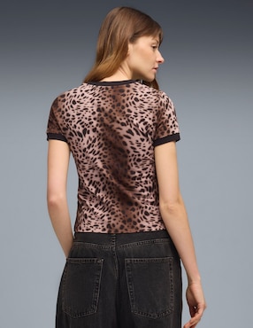 Playera manga corta Puma cuello redondo para mujer