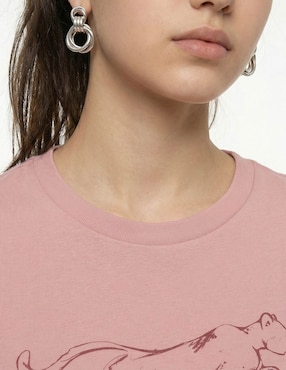Playera manga corta Puma cuello redondo para mujer