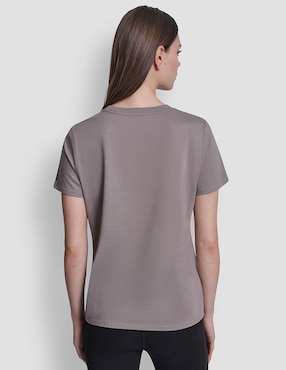 Playera manga corta Dkny cuello redondo para mujer