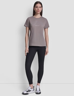 Playera manga corta Dkny cuello redondo para mujer