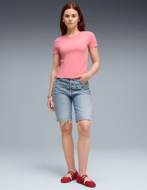 Playera manga corta Puma cuello redondo para mujer