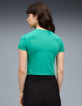 Playera manga corta Puma Wardrobe cuello redondo para mujer