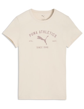 Playera manga corta Puma cuello redondo para mujer