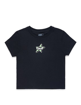 Playera manga corta Vans Starmarked Ss Baby Tee cuello redondo para mujer