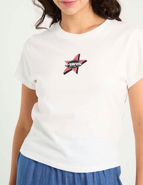 Playera manga corta Vans cuello redondo para mujer
