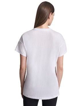 Playera manga corta Dkny cuello redondo para mujer