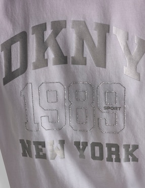 Playera manga corta Dkny cuello redondo para mujer