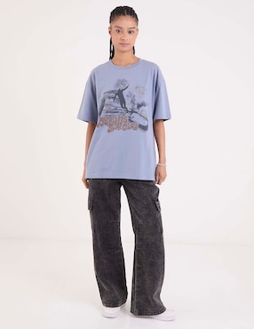 Playera manga al codo Vans cuello redondo para mujer