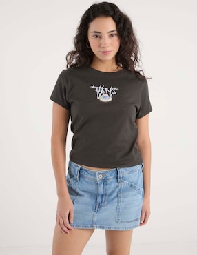 Playera manga corta Vans cuello redondo para mujer