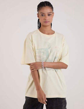 Playera manga al codo Vans cuello redondo para mujer