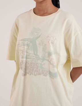 Playera manga al codo Vans cuello redondo para mujer