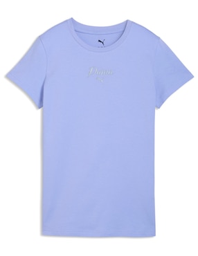 Playera manga corta Puma Ess Script cuello redondo para mujer