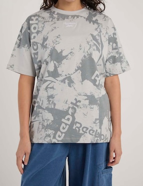 Playera manga al codo Reebok cuello redondo para mujer